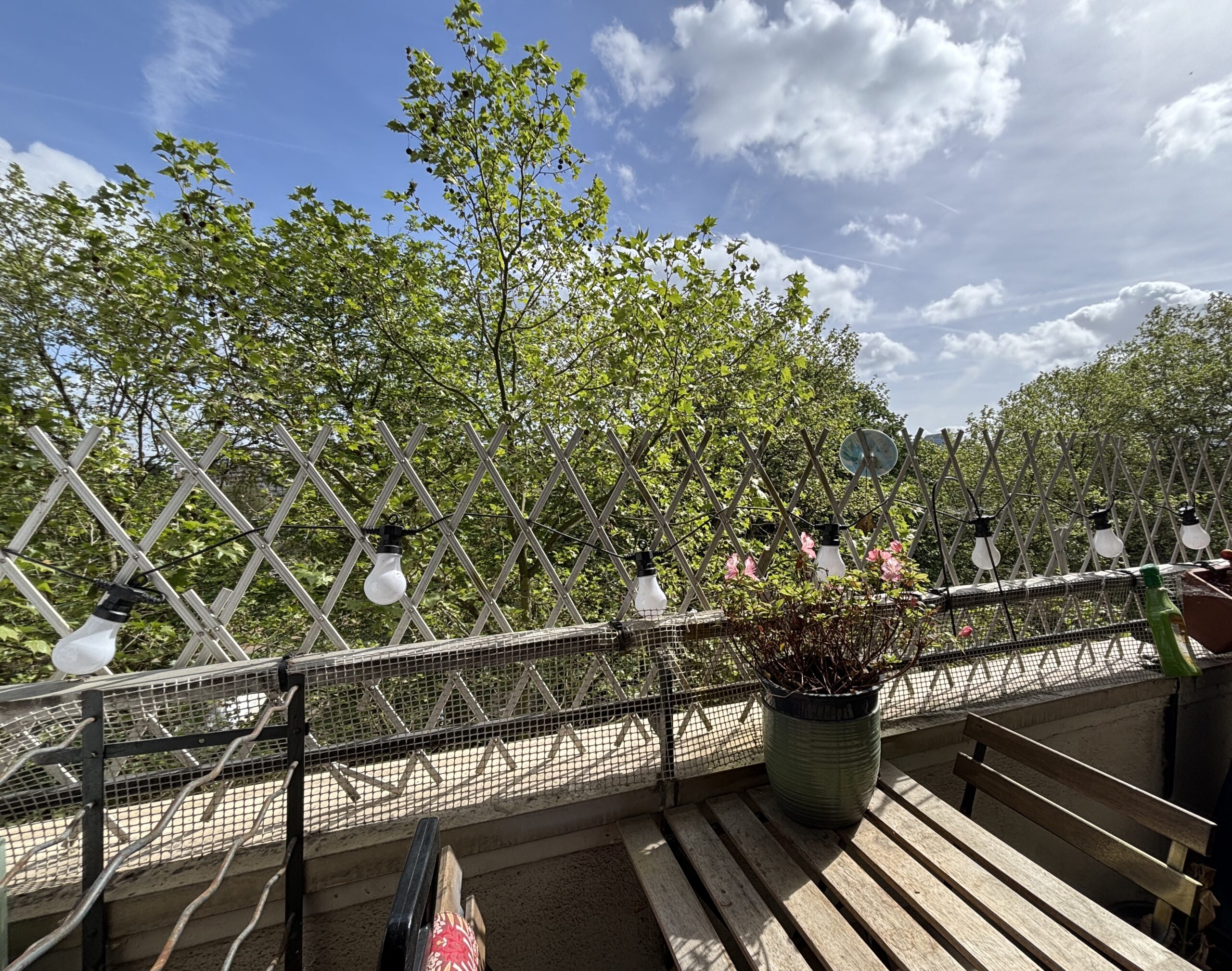 balcon d'un appartement à vendre porte de saint-cloud avec l'agence immobilière La Clef des Villes